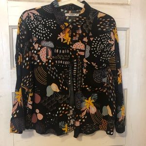 Pull & Bear Quirky Pattern 3/4 Sleeve Button-Up